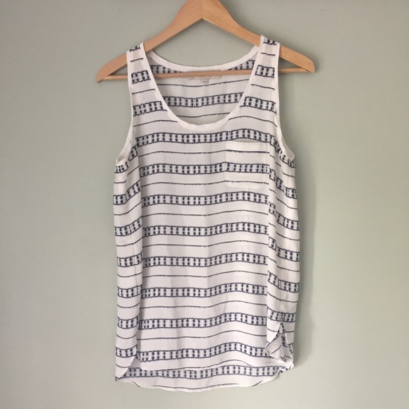 LOFT Striped Rib Trim Tank - Picture 3 of 5